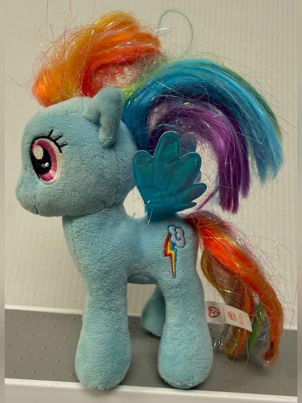 Ty My Little Pony Sparkle Series Rainbow Dash Plush 7"